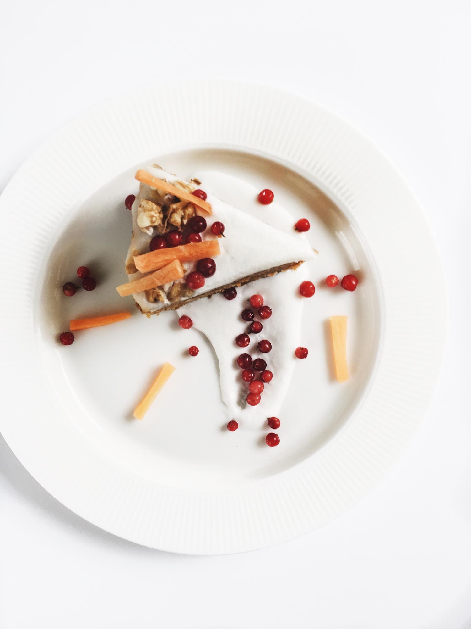 Small plated dessert with garnish